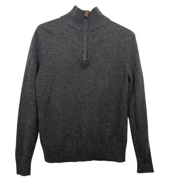 J. Crew Mercantile1/4 Zip Mock Neck Lambswool Blend Sweater Size Small - Picture 1 of 6